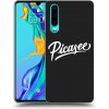 Picasee silikónový čierny obal pre Huawei P30 - Picasee - old logo - white