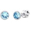 Modré náušnice pecky Jenis s Brilliance Zirconia 4 mm