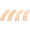 Bigjigs Rail Drevené koľaje Dlhé kruhové koľaje - 16 cm - 4 ks
