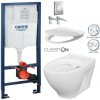 Grohe Rapid SL pre závesné WC 38528SET s chrómovou doskou + WC CERSANIT CLEANON MODUO + SEDADLO 38772001 MO1