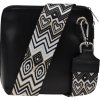 NovaKabelka.sk Grana Nera s prídavným popruhom X kožená talianska crossbody kabelka čierna