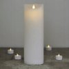 SIRIUS Vosková LED sviečka, 30 cm, biela