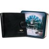 Pánska kožená peňaženka Peterson PTN N01L-VT s RFID čipom, čierna, 12 x 10 x 2,5 cm