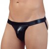 Svenjoyment Pánske lesklé slipy s mokrým efektom - čierne: L