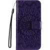 Peňaženkové puzdro Embossing Pattern Slnečnica fialové – Apple iPhone 16e
