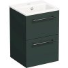 Kúpeľňová skrinka s umývadlom Intedoor TRENTA 40 cm šalviovo zelená matná TRE MINI 40 2Z B A9146