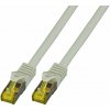 S/FTP (PiMF) Patchkábel LSOH 7.5m, cat.7, sivý, Cu
