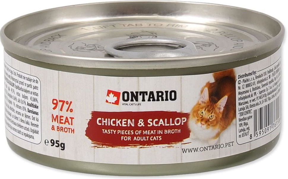 Ontario Cat Chicken Pieces Scallop 12 x 95 g