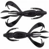 Keitech Crazy Flapper - 001S Black - 4,4''/11,2cm - 6ks/bal.