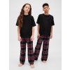 GAP Detský flanelový pyžamový set Unisex Čierna 10 Čierna Čierna