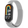Mobilly Milánsky ťahový celokovový náhradný náramok pre Xiaomi Mi Band 8 - Silver XXX