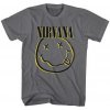 Nirvana tričko Inverse Smiley Šedá 3XL