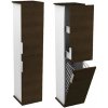 Geberit TWINS Vysoká postranná skrinka s košom na prádlo, wenge, 88322000