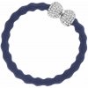 By Eloise London Silver Diamanté Bow farba Navy Blue