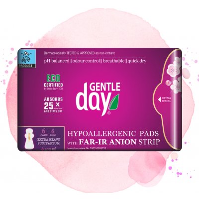 Gentle Day Extra absorpčné nočné popôrodné vložky 6 ks