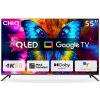 CHiQ U55QM8E – UHD QLED bezrámčeková Smart televízia s Google TV, 55” (139 cm), tmavo šedá, Dolby Audio 8592344204814