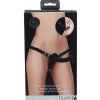 Shots Ouch! Dual Vibrating Silicone Ribbed Strap-On