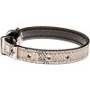 COBBYS PET Obojok z pravej kože s čierno bielym hadím motívom 35cm/15mm