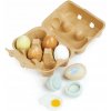 Tender Leaf Toys Drevené vajíčka Wooden Eggs 6 kusov v krabičke