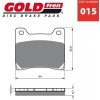 Brzdové platničky YAMAHA 015 S3 GOLD FREN