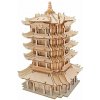 Woodcraft Drevené 3D puzzle Yellow Crane Tower
