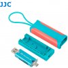 JJC puzdro na pamäťové karty + multifunkčná čítačka kariet USB 3.0 modro-červená