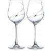 Diamante poháre na biele víno Atlantis s kamienkami Swarovski 2 x 400 ml