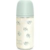 Suavinex Poetry SX Pro Physiological Glass M sklenená dojčenská fľaša 3 m+ Medium Flow - Blue 240 ml