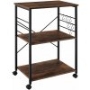 Tectake 404206 Derby 45,5 x 45,5 x 55,5 cm industriálne drevo tmavé, rustikálne