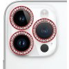 AppleKing tvrdené sklá posiate kamienkami na ochranu šošoviek zadného fotoaparátu na iPhone 15 Pro / 15 Pro Max - červená - možnosť vrátiť tovar ZADARMO do 30tich dní