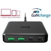 SWISSTEN MINI DESKTOP ADAPTÉR GaN 2x USB-C + 2xUSB 65W POWER DELIVERY ČERNÝ 22057100