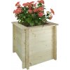 TIMBELA Vyvýšený záhon z dreva - 58x58xH57 cm - Vyvýšené záhony do záhrady - Záhon na bylinky - Záhon na kvety - Masívne 28 mm borovicové/smrekové drevo TIMBELA M618-1