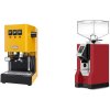 Gaggia New Classic E24, yellow + Eureka Mignon Bravo, CR ferrari red