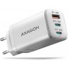 AXAGON ACU-DPQ65W, GaN nabíjačka do siete 65W, 3x port (USB-A + dual USB-C), PD3.0/QC4+/PPS/Apple, biela ACU-DPQ65W