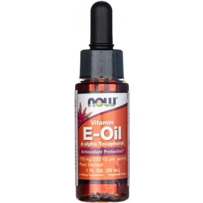 Now Foods Vitamín E-Oil, kvapky - 30 ml