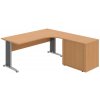 OFFICE PRO s.r.o. Kancelársky stôl pracovný, zostava ľavá - CE 1800 60 HR L, buk