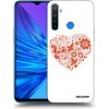 Picasee silikónový čierny obal pre Realme 5 - Veľké srdce