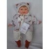 Realistické miminko Míša (chlapeček) v kabátku s lištičkami od španělské firmy Marina & Pau (Sweet Baby Foxy - 42 cm)