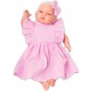 Baby Nellys 2-dielna sada mušelínove šatočky čelenka ružové