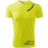 FOOTBALL nápis šikmo - Pánske tričko Fantasy športové - XL ( Neonová žltá )
