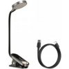 Baseus LED lampa na čtení s klipem, šedá DGRAD-0G
