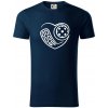 Florbal love - Tričko z organickej bavlny - 3XL ( Tmavomodrá (takmer čierna) )