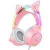 ONIKUMA X15 PRO Pink with ear Cat 3.5MM GAMING HEADSET