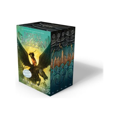 Percy Jackson and the Olympians 5 Book Paperback Boxed Set W/Poster Riordan Rick