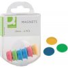 Magnety Q-CONNECT 20 mm, mix farieb, 6 ks
