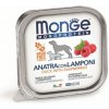 MONGE Monoprotein Fruits Adult Duck 150g paštéta 100% kačica s malinami pre dospelých psov