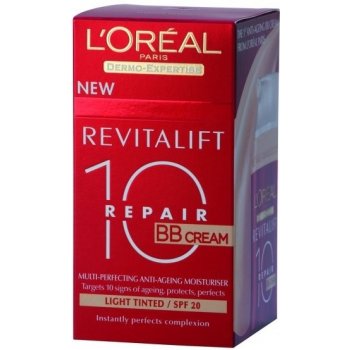 L'Oréal Paris Revitalift Repair 10 BB krém denný regeneračný krém SPF20 Light Tinted 50 ml