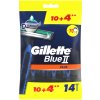 Gillette Blue II Plus pánske holiace strojčeky, 10 + 4 ks / 1 bal