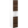 Dreja Vysoká skriňa BONO SVD2O 35 - N01 Biela lesk / Úchytka T33 - čierna mat / D06 Orech / Pravé