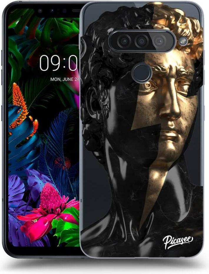 Púzdro Picasee silikónové LG G8s ThinQ - Wildfire - Black čiré